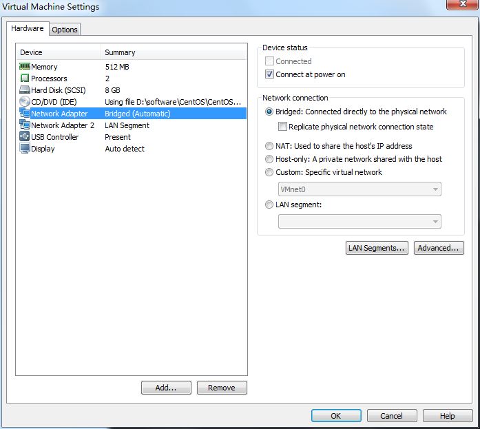 Router1 Virtual Network Interface 1 Configuration